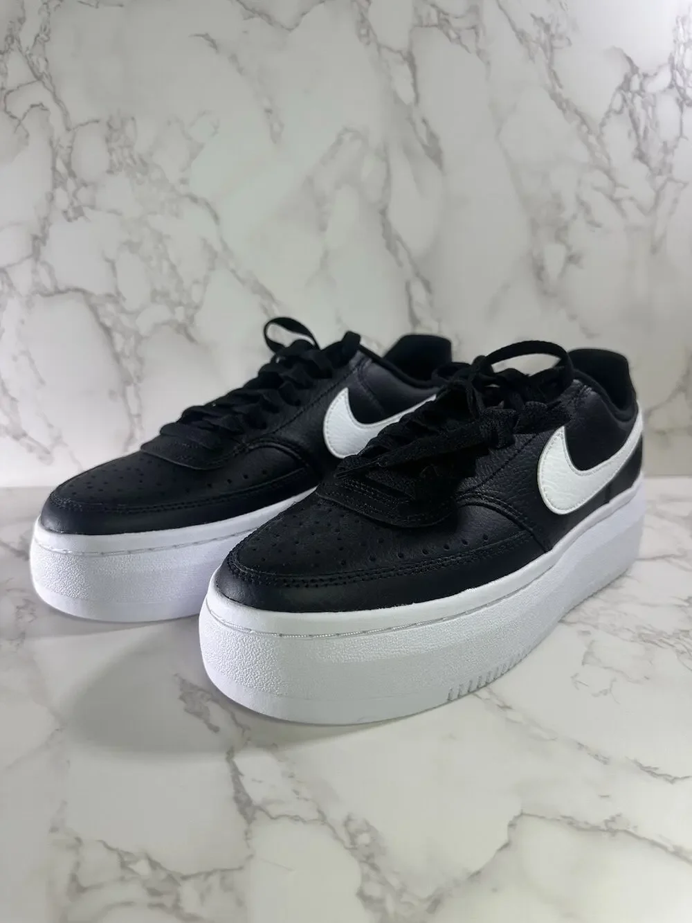 Nike Court Vision ALTA LTR Black Platform Sneakers DM0113-002 Women's Size 7.5
